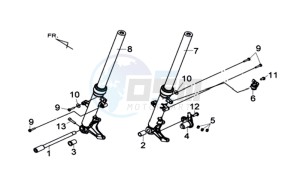 MAXSYM 600 I ABS EXECUTIVE EURO4 L7 drawing FRONT FORK / STEERING HEAD BEARING