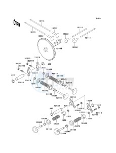 KAF 620 P [MULE 4000] (P9F-PAF) P9F drawing VALVE-- S- -_CAMSHAFT-- S- -