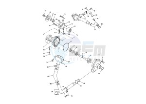 YZF R1 1000 drawing WATER PUMP