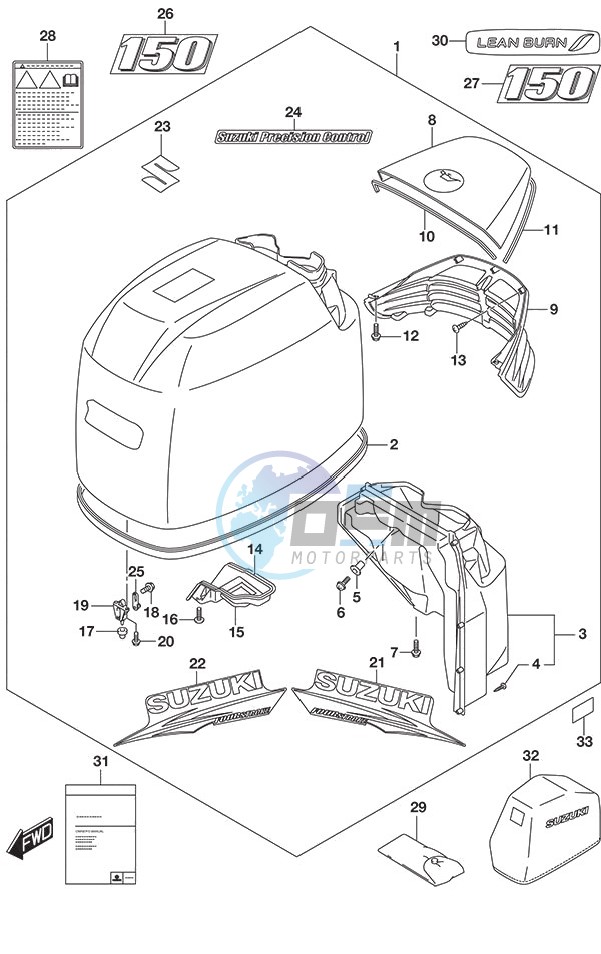 Engine Cover (White) (Model: TG/ZG)