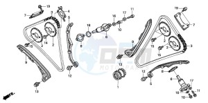 ST1300A drawing CAM CHAIN/TENSIONER