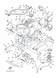 TRACER 900 GT MTT850D (B1J8) drawing FUEL TANK