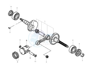 YN NEO'S 50 drawing CRANKSHAFT AND PISTON