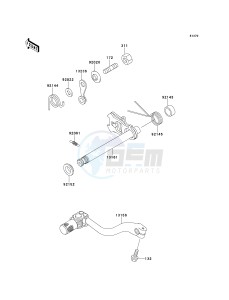 KX 125 L [KX125] (L3) [KX125] drawing GEAR CHANGE MECHANISM