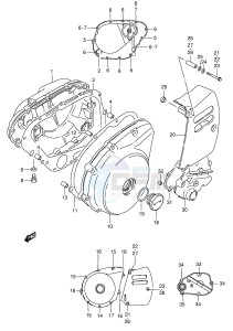 LS650 (E3-E28) SAVAGE drawing CRANKCASE COVER