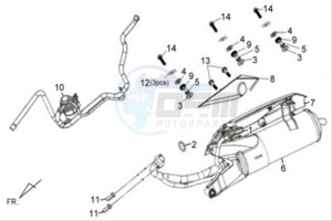 X'PRO 125 drawing EXHAUST