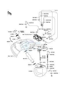 JET SKI X-2 JF800A7F EU drawing Fuel Tank