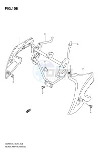 GSF650 (E21) Bandit drawing HEADLAMP COVER (GSF650UL1 E21)