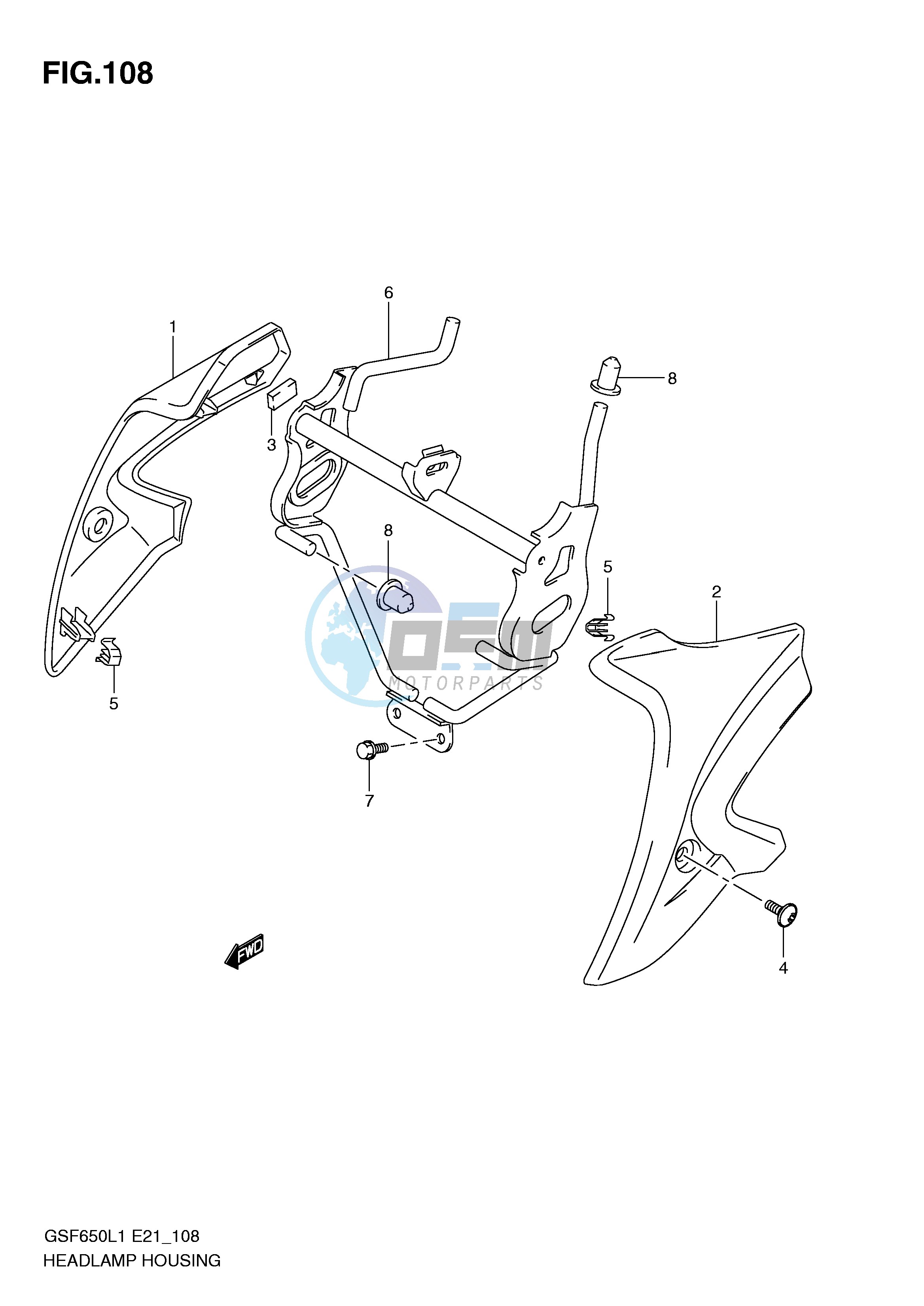 HEADLAMP COVER (GSF650UL1 E21)