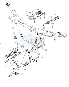 KZ 1000 G [CLASSIC] (G1) [CLASSIC] drawing FOOTRESTS_STAND