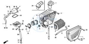 CB250P drawing AIR CLEANER