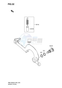 RM-Z250 (E28) drawing BRAKE PEDAL