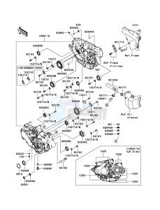 KFX450R KSF450BBF EU drawing Crankcase