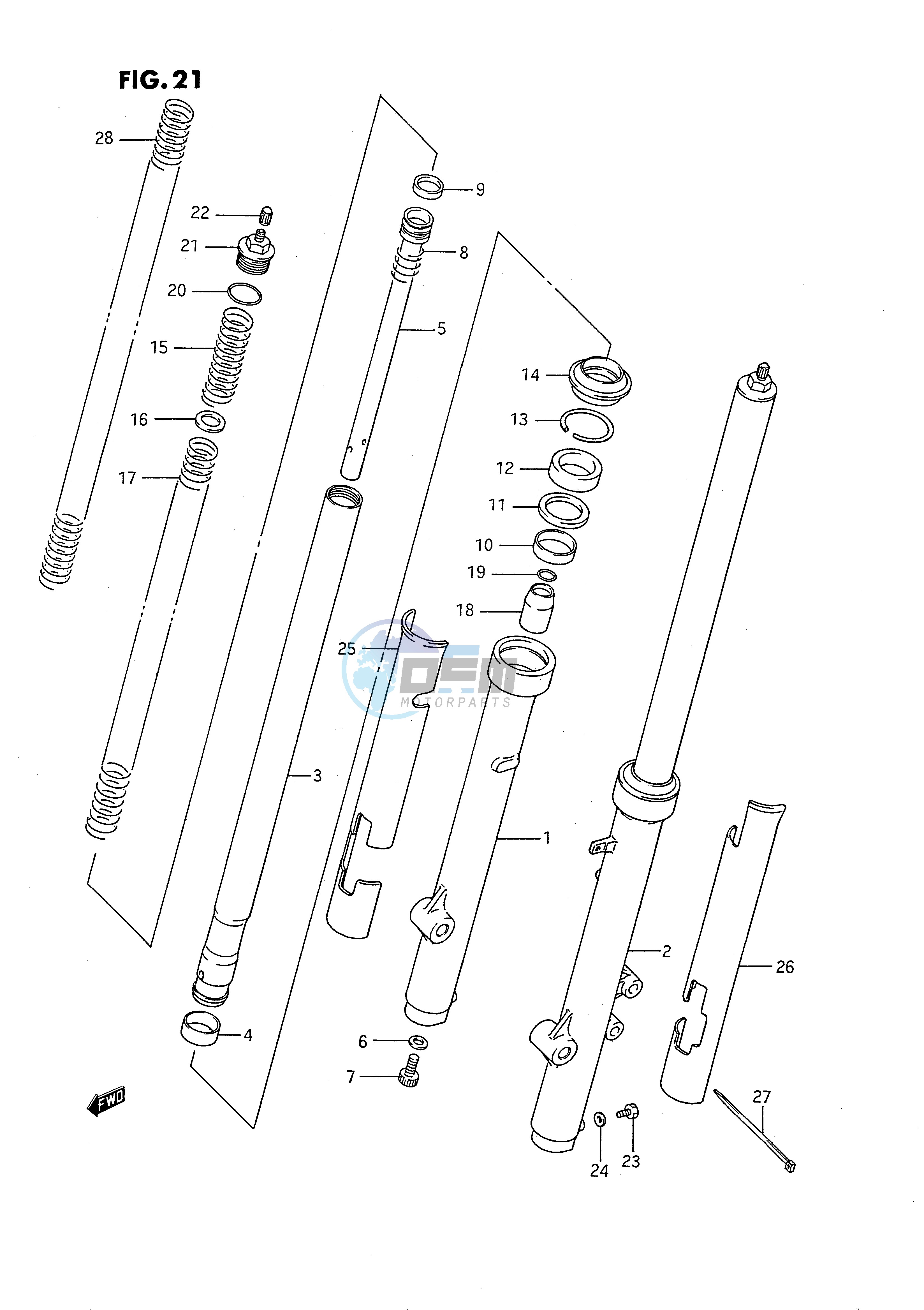 FRONT FORK (MODEL G H)