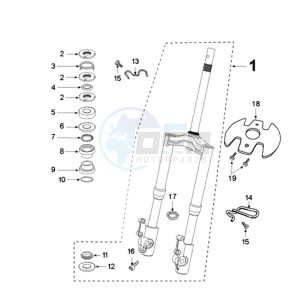 FIGHT 3 LCIB drawing FRONT FORK / STEERINGHEAD