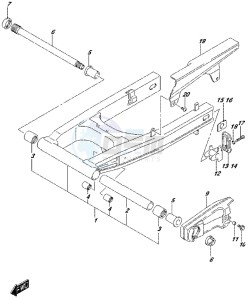 DL650 drawing REAR SWINGINGARM