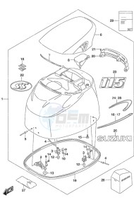 DF 115A drawing Engine Cover SS Model