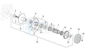 Scarabeo 50 4t 4v net drawing Clutch