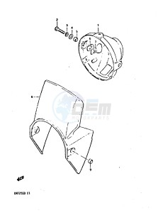 DR125S (Z-D) drawing HEADLAMP HOUSING