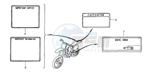 CR250R drawing CAUTION LABEL