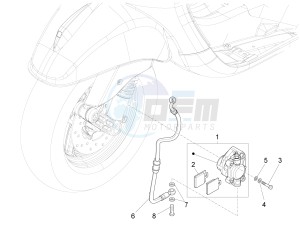 LT 150 4T 3V IE NOABS E3 (APAC) drawing Brakes pipes - Calipers