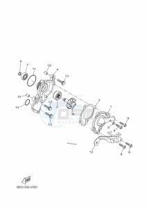 XSR125 MTM125 (BGX3) drawing WATER PUMP