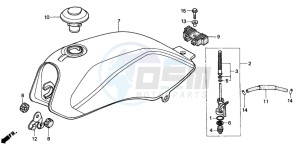 CG125 drawing FUEL TANK