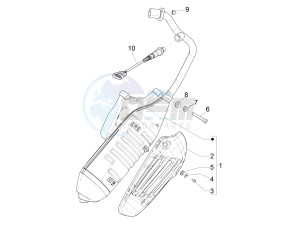 PRIMAVERA 125 4T 3V IGET IE ABS-NOABS E2-E4 (APAC) drawing Silencer