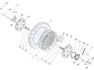 Audace 1400 1380 drawing Front wheel