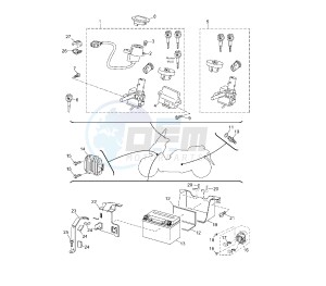 YP R X-MAX 125 drawing BATTERY