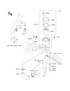 KAF 620 R [MULE 4010 TRANS4X4] (R9F-RAFA) RAF drawing AIR CLEANER-BELT CONVERTER