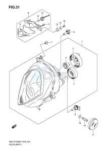 GSX-R1000 (E2) drawing HEADLAMP