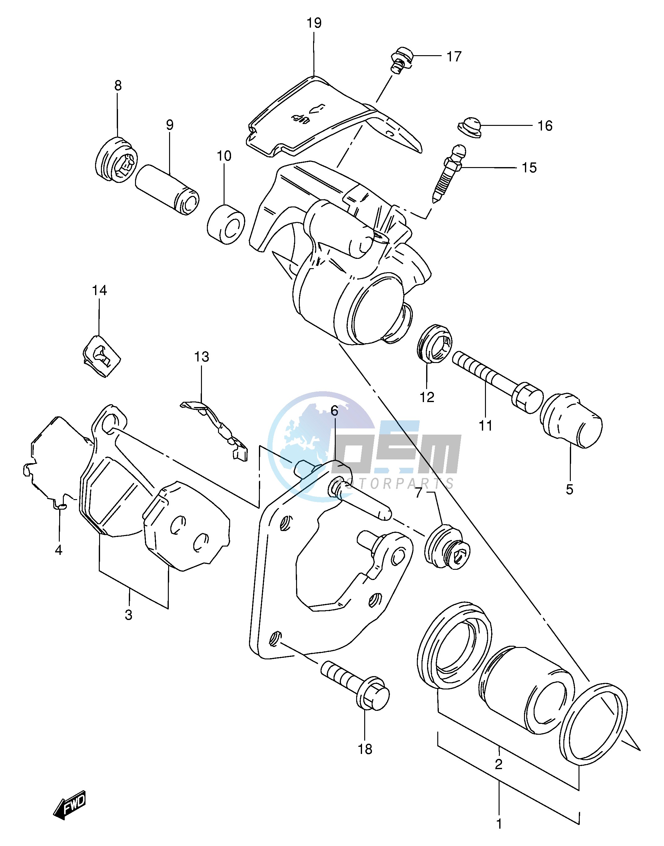 FRONT CALIPERS (MODEL D F K L M)