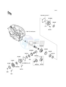 KVF 700 A [PRAIRIE 700 4X4] (A1-A2) [PRAIRIE 700 4X4] drawing FRONT BEVEL GEAR