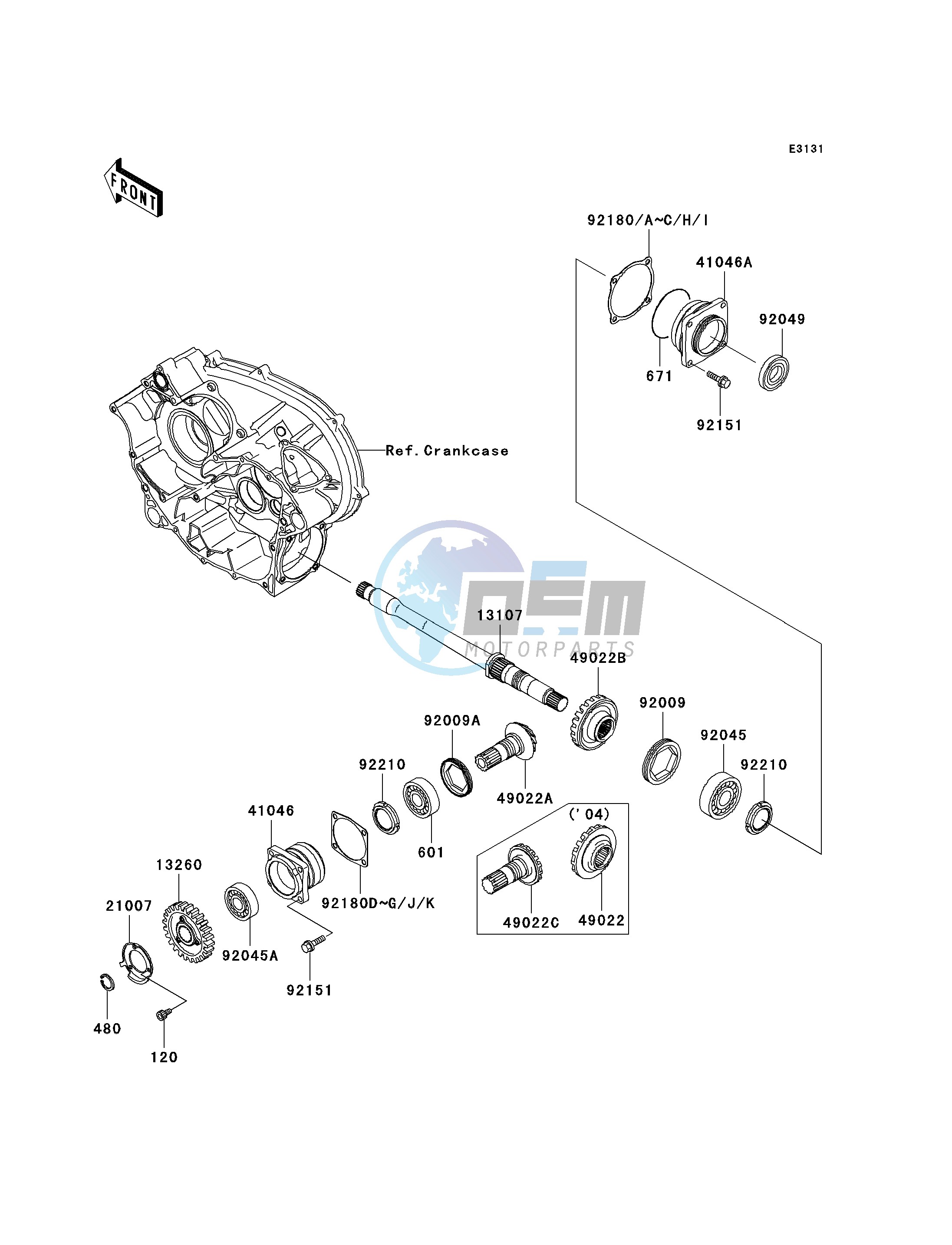 FRONT BEVEL GEAR