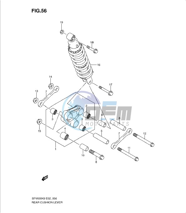 REAR CUSHION LEVER