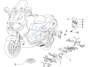 X9 125 Evolution potenziato (UK) drawing Main cable harness