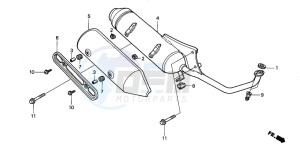 SES125 drawing EXHAUST MUFFLER