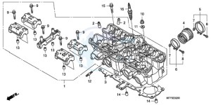 CB1300SA9 France - (F / ABS BCT CMF MME TWO) drawing CYLINDER HEAD