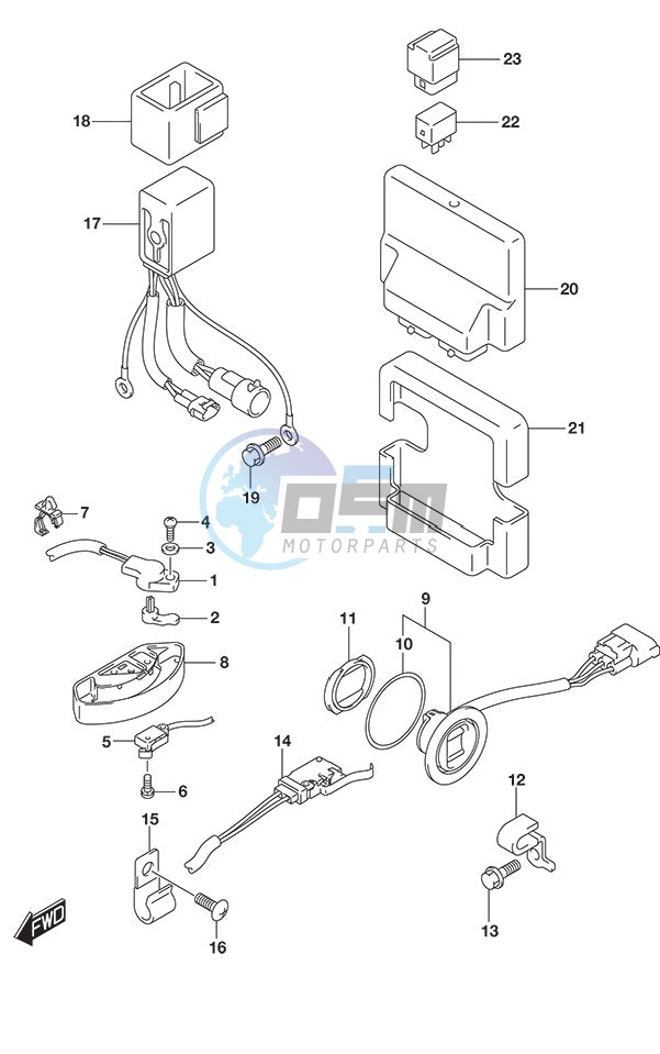 PTT Switch/Engine Control Unit