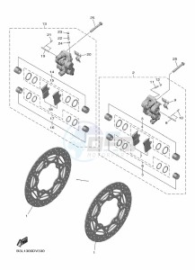 YZF1000D YZF-R1M (B4S6) drawing FRONT BRAKE CALIPER