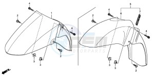 FES150 125 PANTHEON drawing FRONT FENDER