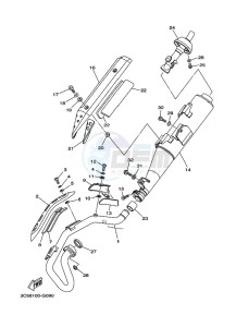 XT250 XT250N (B1UG) drawing EXHAUST