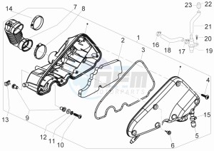 Liberty 150 4t e3 moc drawing Air filter