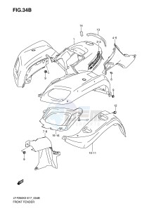 LT-F250 (E17) drawing FRONT FENDER (MODEL K6 E4)