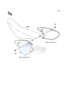 KX250 KX250-R1 EU drawing Seat