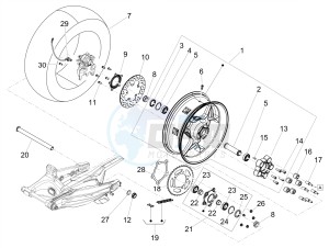 SHIVER 900 E4 ABS (NAFTA) drawing Rear wheel