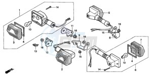 XR400R drawing WINKER (DK/U)