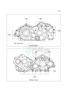 VN 2000 H [VULCAN 2000 CLASSIC] (8F-9F) H8F drawing CRANKCASE BOLT PATTERN