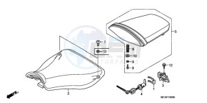 CBR600RR9 France - (F / CMF MME) drawing SEAT